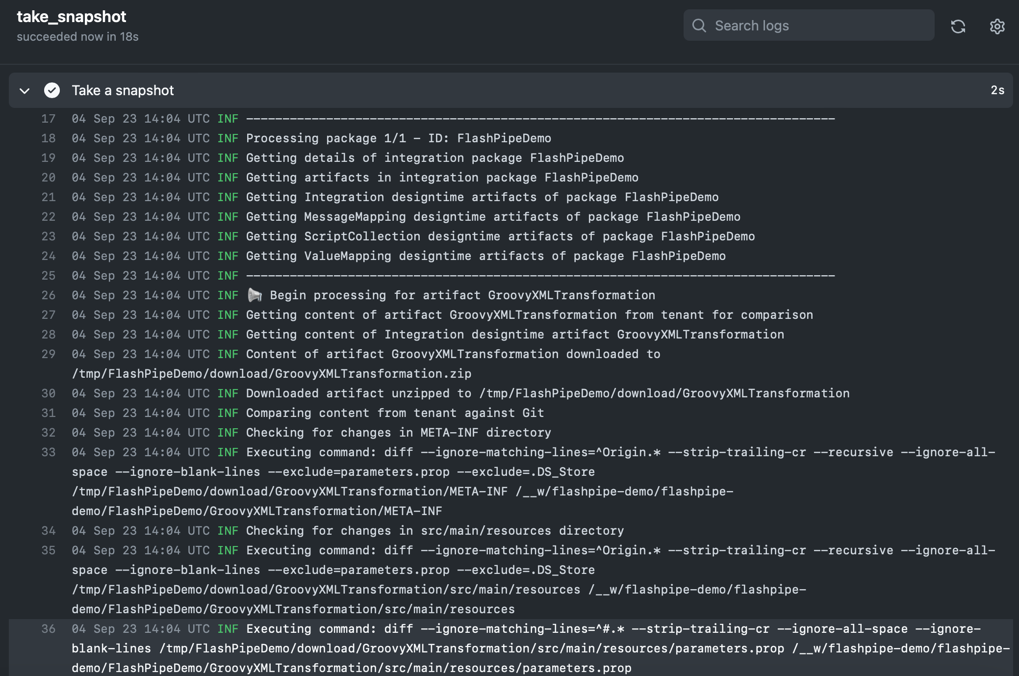 Workflow Logs